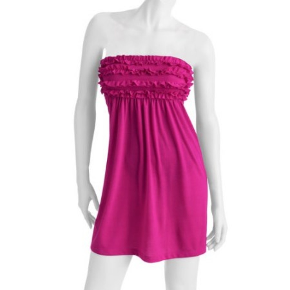 Pink Ruffle Swim Coverup